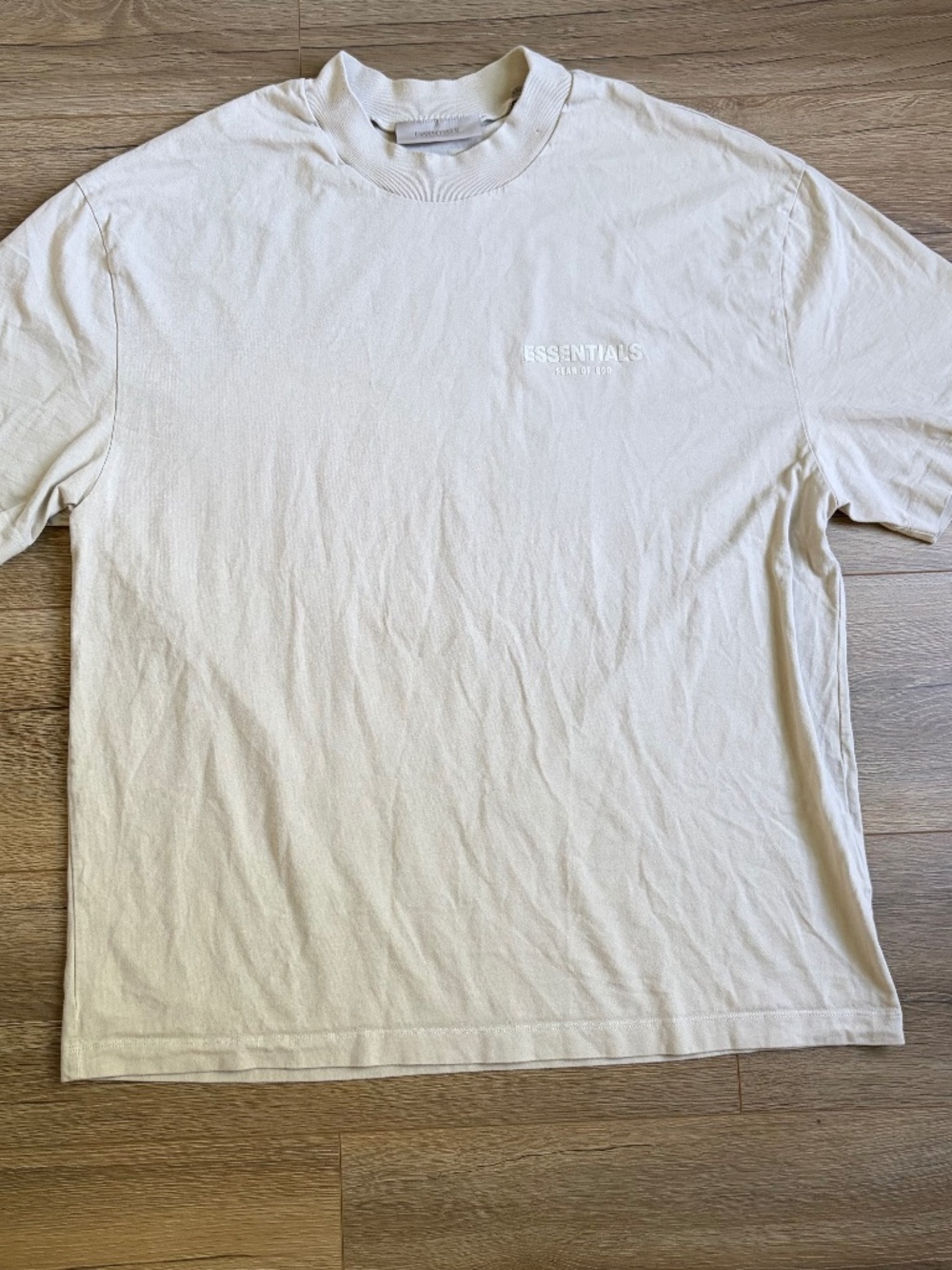 Essentials Fear of God Beige Logo Tee l XXL